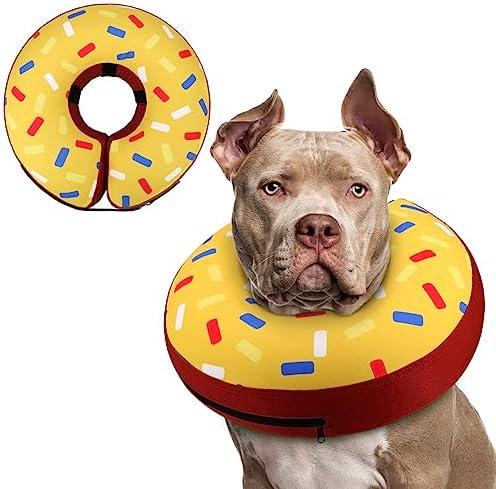 Supet Inflatable Dog Cone Collar Alternative After Surgery, Dog Neck Donut Collar Recovery E Collar for Neuter, Soft Pet Cone, XXL