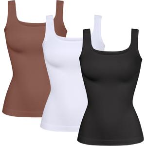 YIOIOIO Women Shapewear Tank Tops Tummy Control Compression Tops seamless Body Shaper Camisole, M