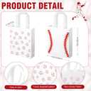 Sweetude 24 Pcs Baseball Gifts Bags Reusable Non-woven Sport Party Favor Bags with Handles 7.9 x 9.8 x 2.7 Inches Ball Themed Snack Goodies Treat Packing for Team Sport Game Birthday Party Supplies