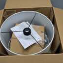 GLOBE Electric 67065 58" Floor Lamp, Black, Dark Gray Velvet Shade, On/Off Socket Rotary Switch, Living Room Dcor, Reading Light, Home Essentials, Bedroom, Office Accessories