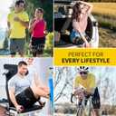 CAMBIVO Thigh Compression Sleeves - Hamstring & Quad Support with Hot & Cold Gel Pack - Upper Leg Braces for Sciatica Pain Relief, Pulled Muscle Strains, Two Adjustable Non-Slip Straps (Large, Black)