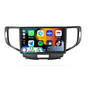 2G+64G Android Car Stereo Radio for Acura TSX 2009 2010 2011 2012 2013 2014, Wireless CarPlay Android Auto GPS Navigation Head Unit 9 Inch Touchscreen Bluetooth HiFi Audio WiFi SWC + Backup Camera Mic