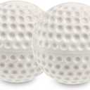 Tebery 12 Pack Green Dimpled Baseballs, 9-Inch Pitching Machine Baseballs for Hand-Eye Coordination, Hitting and Fielding Practice