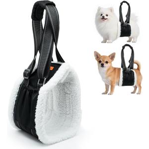 LumoLeaf Dog Lift Harness Sling for Back Legs, Adjustable Rear Leg Support & Mobility Aid, Hip Support for Senior/Disabled Dogs, Soft Fleece Lining, Padded Handles, for CCL/ACL Surgery (Black, Medium)