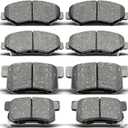 Front & Rear Ceramic Brake Pads Set Compatible with 2013-2015 Acura ILX,2012-2015 Honda Civic