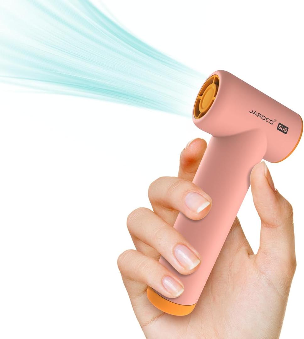 Handheld Portable Turbo Fan, 85000RPM Super High-speed Fan with 4-speed, 4000mAh, USB-C Rechargeable Personal Battery Operated, Mini Small Pocket Design for Travel/Outdoor/Vacation/Concert/Gift, Pink
