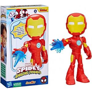Spidey and his Amazing Friends Supersized Iron Man Action Figure, 9Inch Avengers Action Figures, Marvel Super Hero Preschool Toys for 3+ Years