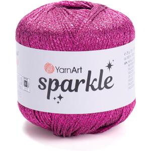 YarnArt Sparkle - Metallic Glitter Fine Lightweight Yarn for Crochet, Knitting, Amigurumi, Cardigans, Shawls, Bag Making - Soft Craft (1338)