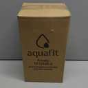 AQUAFIT 64 oz Water Bottle with Time Marker - Straw & Chug Lid - BPA Free Half Gallon Gym Water Bottle with Handle - Big Gallon Jug (White, 64 Ounces)