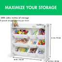 Humble Crew Toy Storage Organizer with 9 Removable Storage Bins for Kids Playroom, 3-Tier with Top Shelf Toddler Toy Organization, White/White, 34"W X 16"D X 31"H