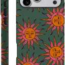 DAIZAG Case Compatible with iPhone 17 Pro Max,Fit Shockproof Cover for Women Girls,Pink Orange Sun Moon Faces