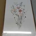 KISSFOX Framed Wildflower Wall Art Floral Canvas Wall Art Flower Pictures Wall Decor Watercolor Daisy Botanical Paintings Set of 3 for Bedroom Bathroom Living Room 16x24