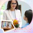 24 Pieces Thank You Gifts Bulk Teacher Appreciation Keychain Inspirational Gifts Wristbands for Appreciation Week, Teacher's Day, Graduation, Teacher Silicone Key Bracelet for Preschool High School