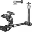 SMALLRIG Magic Arm Clamp Kit, Camera Mount Articulating Friction Arm w Super Clamp, w 1/4"-20 Screw and Thread Hole, for Camera, Light, Monitor, Webcam or Action Camera 1.5kg, for Table, Tube