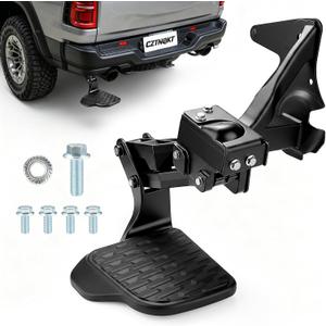 82216597AC Retractable Bumper Step for Dodge Ram 1500 2024-2026, Anti-Slip Foot-Activated Folding Rear Step, Not for RHO/TRX