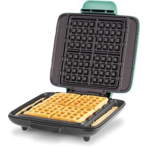 Dash Deluxe No-Drip Waffle Iron Maker Machine 1200W + Hash Browns, or Any Breakfast, Lunch, & Snacks with Easy Clean & Mini Maker for Individual Waffles, Hash Browns, Keto Chaffles