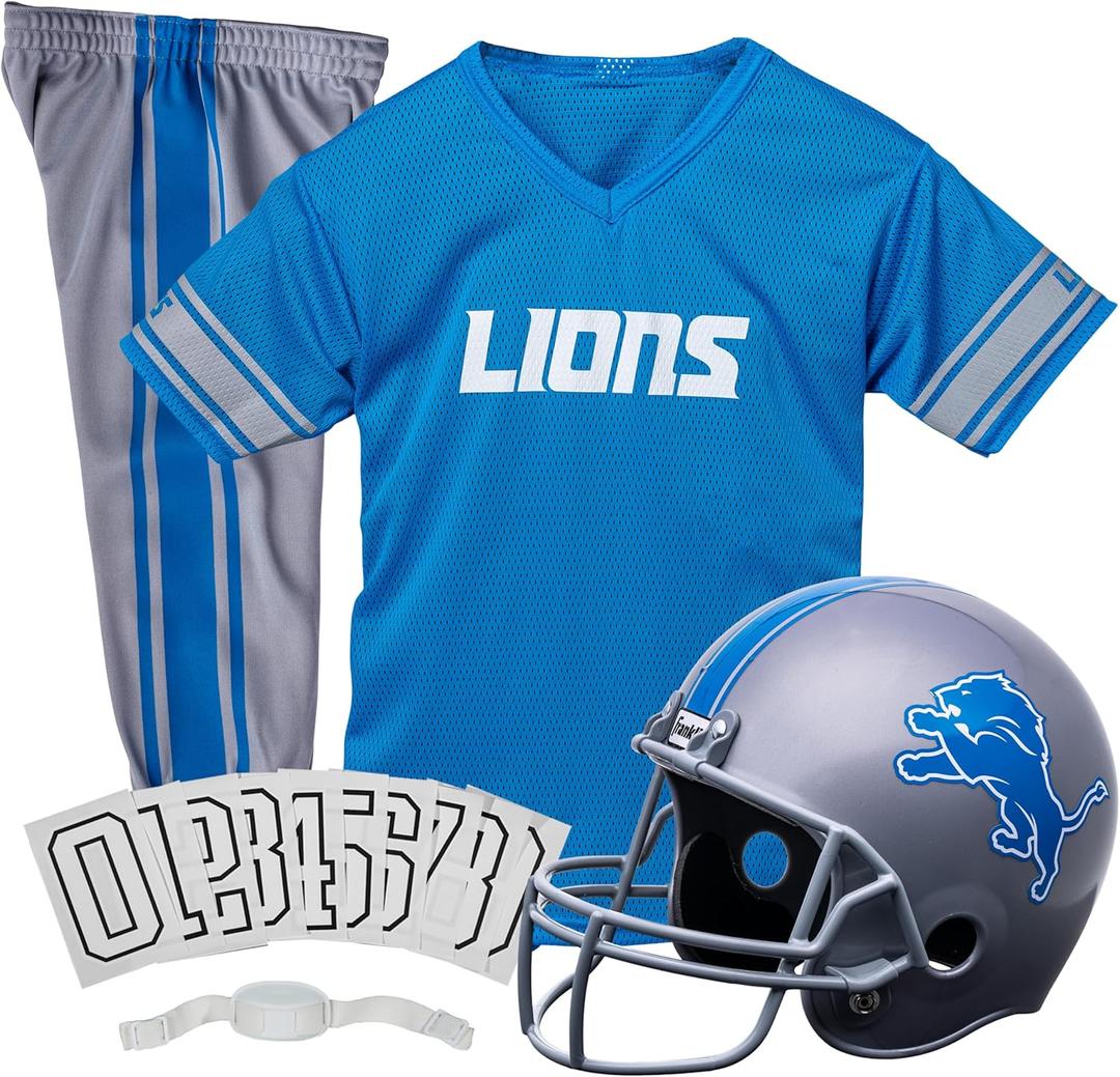 Franklin Sports NFL Youth Football Uniform Set for Boys & Girls - Includes Helmet, Jersey & Pants with Chinstrap + Numbers (Small)