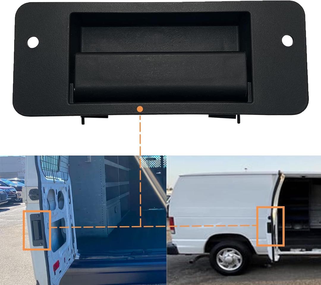 APPERFiT Side Door Handle Compatible with 1992-2019 Ford E150 E250 E350 E450 Econoline E Series Van Replaces 6C2Z-1543401-AA 80916 for Rear Cargo Door/Back Side Door