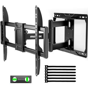 monTEK Full Motion TV Wall Mount for 37-84 Inch TVs, TV Mount Bracket with Articulating Arms, Tool-Free Tilt & Swivel, Extension, Max VESA 600x400mm, Fits 12“/16" Wood Studs, Up to 110lbs, 4X Tested