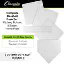Champion Sports Throw Down Base Sets Durable Baseball & Softball Practice Bases for Indoor & Outdoor Training