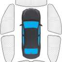 KMF 6pcs Thicken Sun Shades for Toyota Corolla 2020-2025 Accessories (Not Corolla Cross), Full Car Window Covers for Windshield Side Rear, UV Block and Privacy Blackout for Camping