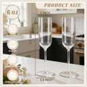Plastic Champagne Flutes Set, 6oz Unbreakable Champagne Glasses Bulk, Shatterproof Reusable Mimosa Prosecco Sparkling Cups for Wedding Mother's Day Party (Clear, 48pcs)