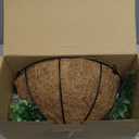 Solar Artificial Hanging Flowers Basket: Fake Hanging Plant Basket with RGB Solar String Lights for Outdoor - 10 Inch Hanging Baskets with Colorful Faux Flowers for Outside Porch Yard Patio Garden