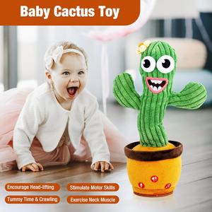 Ayeboovi Dancing Talking Cactus Toys for Baby Toddler, Interactive Talking Cactus Baby Toys Repeating Record What You Say, Volume Adjustable Singing Mimicking Toy with 120 Songs for Boys Girls Gifts