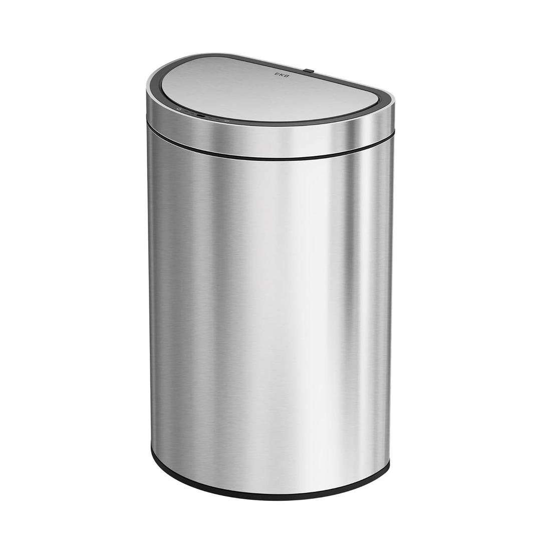 EKO EK9331MT-45L Mirage Semi-Round Sensor Trash Can with Lid and Inner Box