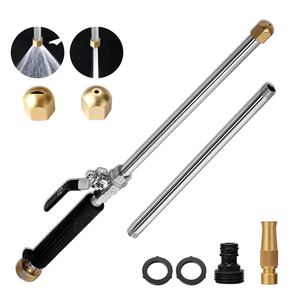 Power Washer Hydro Jet Power Cleaning Tool, Extra Long Extendable Garden Sprayer Wand, Gutter Cleaner, Pet Window Cleaning Tool (black)