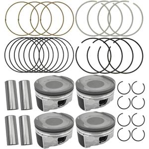 Engine Piston & Piston Rings Set Compatible with Toyota Camry RAV4 Scion tC Lexus 2.4 2AZFE 2007-2013, Replacement 13011-0H031,13211-0H041-A0,13211-0H041-B0,13211-0H041-C0