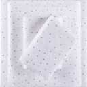 Intelligent Design Cozy Soft 100% Cotton Flannel Print Animals Stars Cute Warm, Ultra Soft Cold Weather Sheet Set Bedding, Queen, Grey/Pink Dots 4 Piece