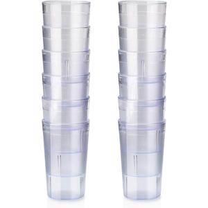 Glass Plastic Cups (Pack Of 12)