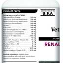 VetriScience Kidney Health Chewable Tablets, Renal Essentials Supplement for Dogs, Urinary Tract and Kidney Support with Mushroom, Astragalus Root, Nettle Seed and Herbs, Smoke, 60 Count