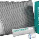 BLISSBURY Adjustable Water Pillow - Waterbase and fiberfill Stuffing Adjust to Help Side Sleepers with Shoulder or Neck Pain. (Gray)
