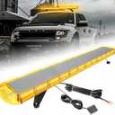 ASPL 53 inch 260 LED Low Profile Rooftop Strobe Lights Bar High Intensity Emergency Warning Flashing Beacon Snow Plow Light Traffic Advisor Car Hazard Construction Roof Lights Bars (Amber)