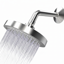 High Pressure Shower Head - Anti-Clogging Silicone Nozzles - 2.5 GPM Removable Restrictor - Easy to Clean Adjustable Replacement - easy to install with Plumbers Tape - 6 inch - Classic Chrome Finish