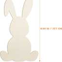 10PCS Wooden Bunny Cutouts,8.84 Inch Unfinished Easter Bunny Slices Craft DIY Rabbit Ornament for Painting Easter Party Table Centerpiece