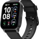 TOOBUR Smart Watch for Men Women, Smartwatch Compatible Android and iOS Phone, Answer/Make Calls, Fitness Tracker Watch, Heart Rate/Sleep Tracker/100 Sports/IP68 Waterproof, Midnight Black