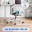 NeuType Glass Chair Mat, Tempered Glass Office Chair Mat for Carpet or Hardwood Floor - Effortless Rolling, Easy to Clean, Best for Your Home or Office Floor, 42" by 42" - 1/4" Thickness, Transparent