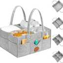  KeaBabies Baby Diaper Caddy Organizer with Handle - Portable Baby Organizers and Storage for Nursery, Changing Table, Large Travel Car Caddy, Girls, Boys Shower Gift Basket, New Mom Gifts(Classic Gray) : Baby