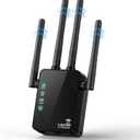 WiFi Extender Signal Booster for Home, Dual Band 1200Mbps Internet Extender WiFi Booster Up to 12888 Sq.ft Coverage and 105 Devices, WiFi Repeater with Ethernet Port, Easy Setup
