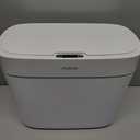 JOYBOS Trash Can 3.5 Gal Motion Sensor Bathroom Trash Can with Lid, Automatic Trash Can Small Smart Garbage Can Touchless, Waterproof Slim Trash Bins for Bedroom Office Kitchen (White)