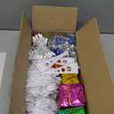 PREXTEX Mini White Christmas Tree with Lights - 23 Inch Small Christmas Tree with Warm White LED Lights, Star Topper, Ornaments, and Gift Boxes - Tabletop Holiday Decor for Indoor and Outdoor Display