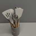 Silicone Cooking Utensil Set,12 PCS Cooking Cookware Kitchen Utensils Set for Cooking, Nonstick 446F Heat-Resistant Cookware Kitchen Tools of Spoon,Brush,Whisk,Spatula,Turner Tongs (Khaki)