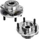 KUSATEC 513123 2pcs Front Wheel Bearing and Hub Assembly Fit for 96-07 Chrysler Grand Voyager Prowler Town & Country Voyager, Dodge Grand Caravan, Plymouth Grand Voyager Prowler, 5 Lug Bolts no ABS