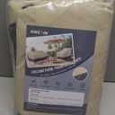 Extra Heavy Duty Patio Chair Covers Waterproof Up to 8000pa, 2 Pack Patio Furniture Covers for Outdoor Swivel/ Rocking Chair/ Adirondack Chairs, Outdoor Seat Cover with Air Vents, 33"W x 35"D x 38.5"H (Beige with Grey)