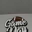 Rugby Game Day Chenille Towel Embroidery Patches Iron on Embroidered Applique DIY Clothing Backpacks Jacket Bag Sport Fans Decoration (White)