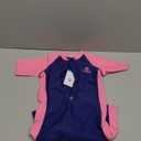 karrack Girls and Boys One Piece Rash Guard Swimsuit Kid Water Sport Short Swimsuit UPF 50+ Sun Protection Bathing Suits (6-7 Years, Blue-pink)