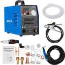 Plasma Cutter, CUT50 50Amp 110V/220V Dual Voltage Cutting Machine, Non-Touch Pilot Arc Plasma Cutter Machine Air Plasma Cutter with High-Frequency Start, Portable Plasma Cutter MOS Type